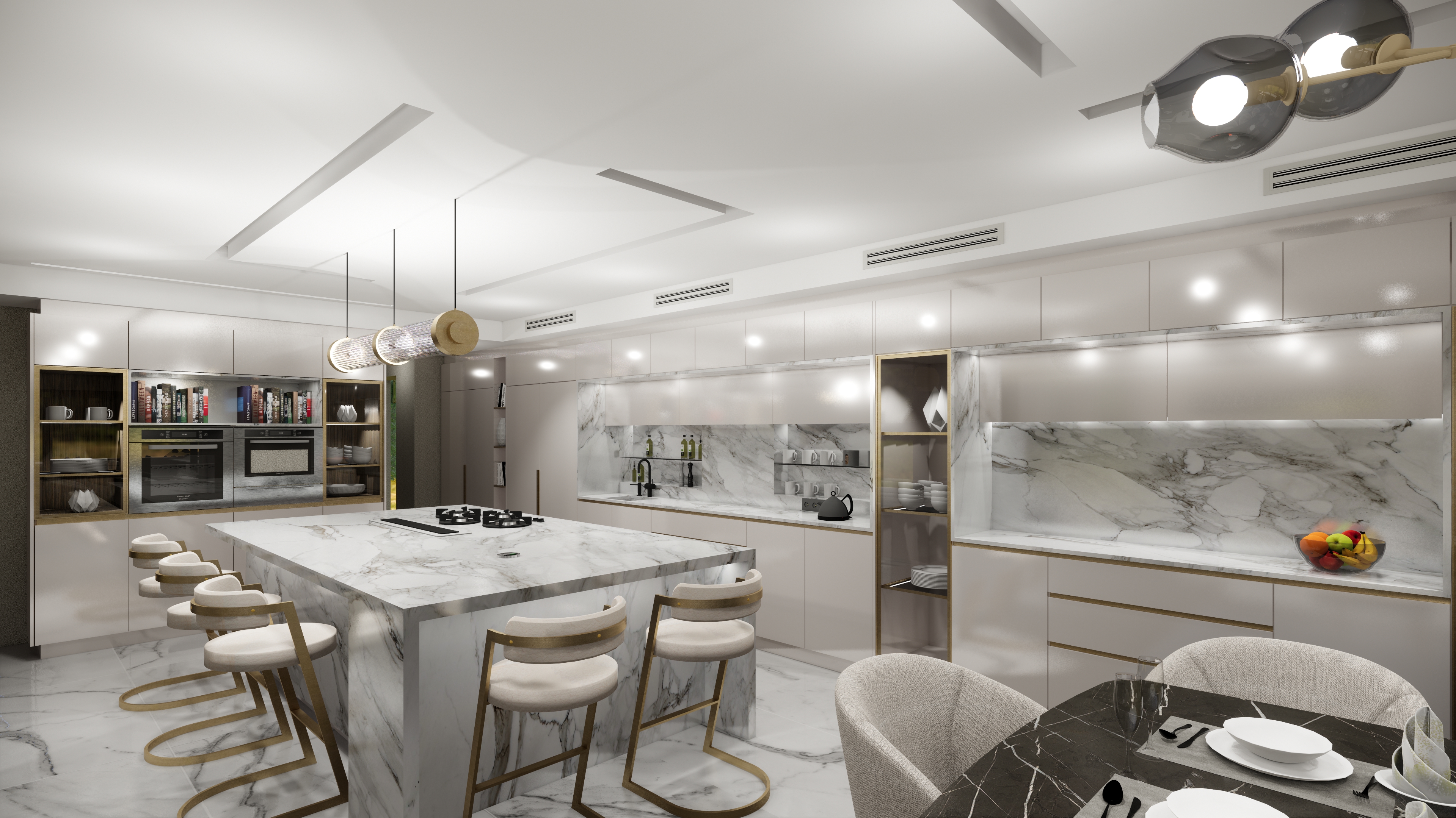 Kitchen white NEW CEILING